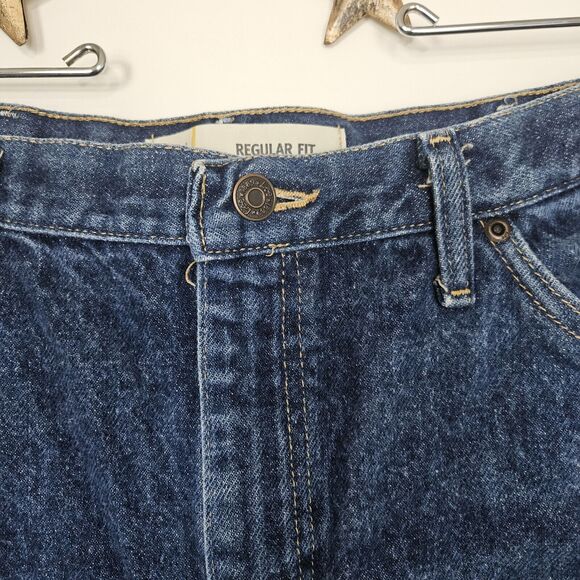 Lee Vintage Mens Regular Fit Dark Wash 40x29 Y2K 90s Grunge Retro Cowboy Western - Picture 4 of 10